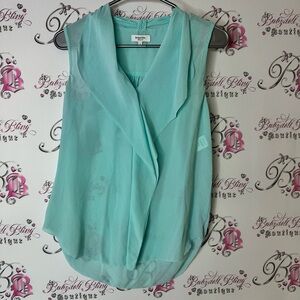 Babaton Aqua Sleeveless Blouse silk Vneck tank top blouse 100% silk lightweight